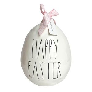 Rae Dunn Artesian Collection Magenta Happy Easter Spring Stoneware Egg
